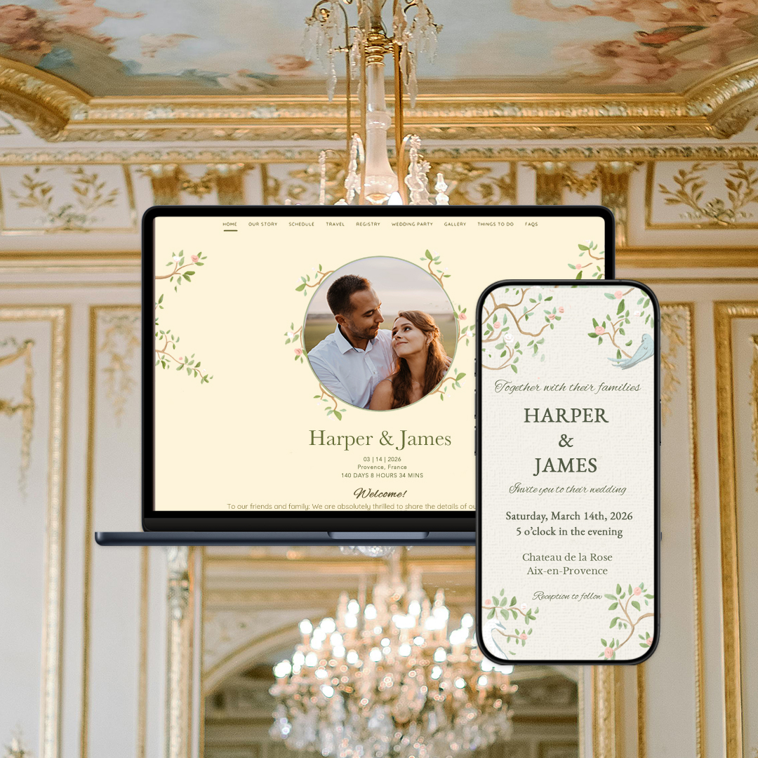 elegant wedding website