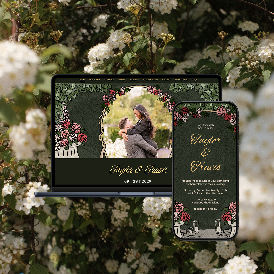 romantic wedding website