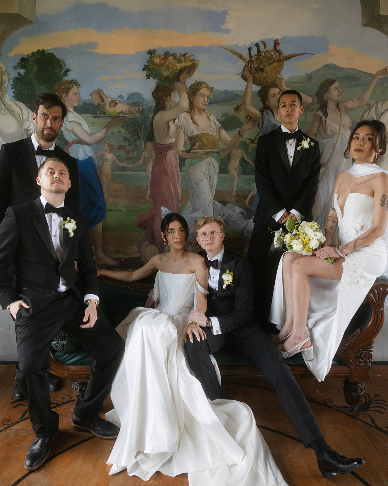 Irish wedding bridal party