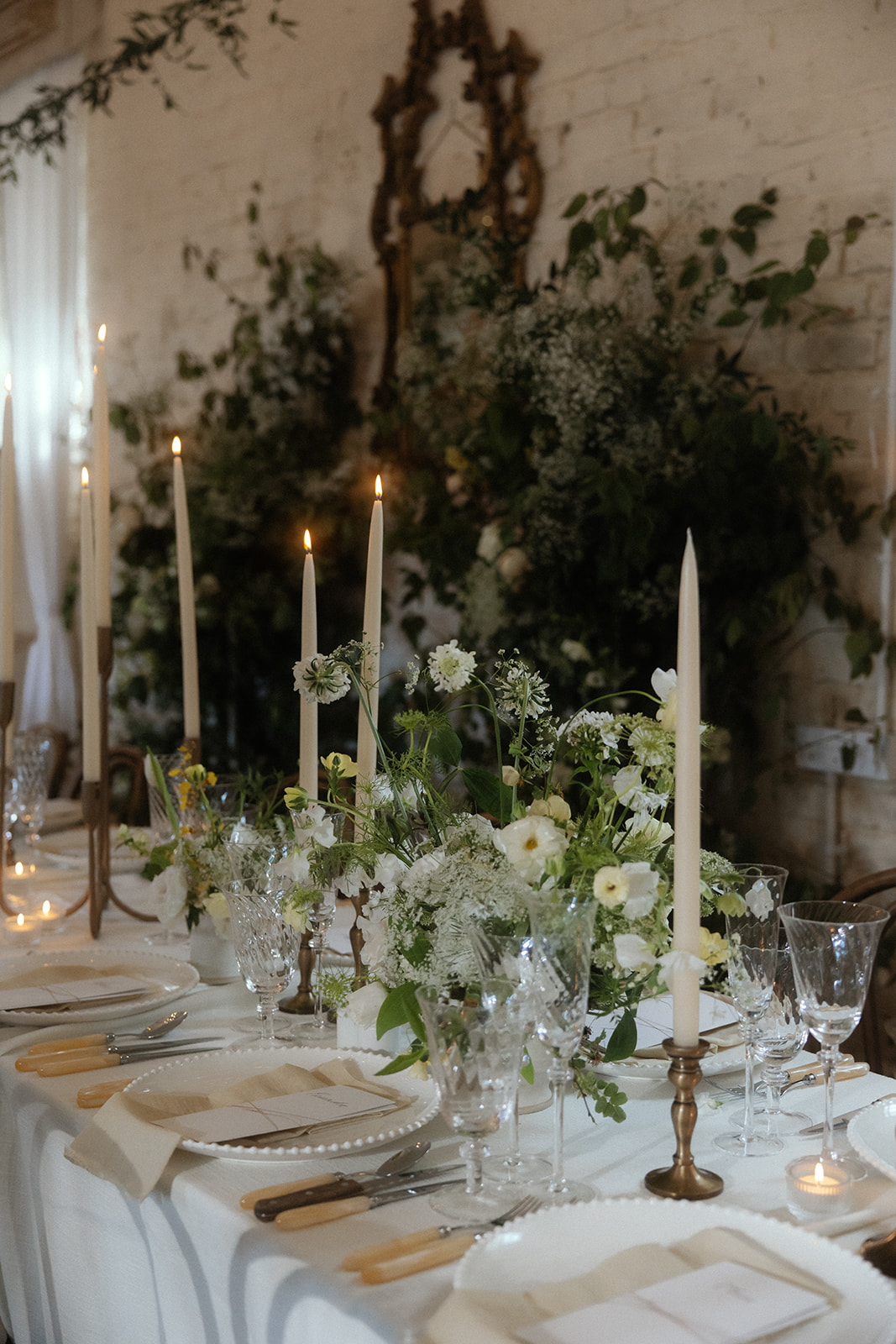 Irish wedding reception dinner table
