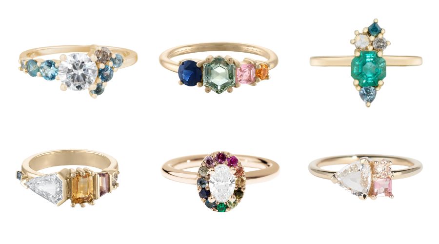 gemstone engagement rings