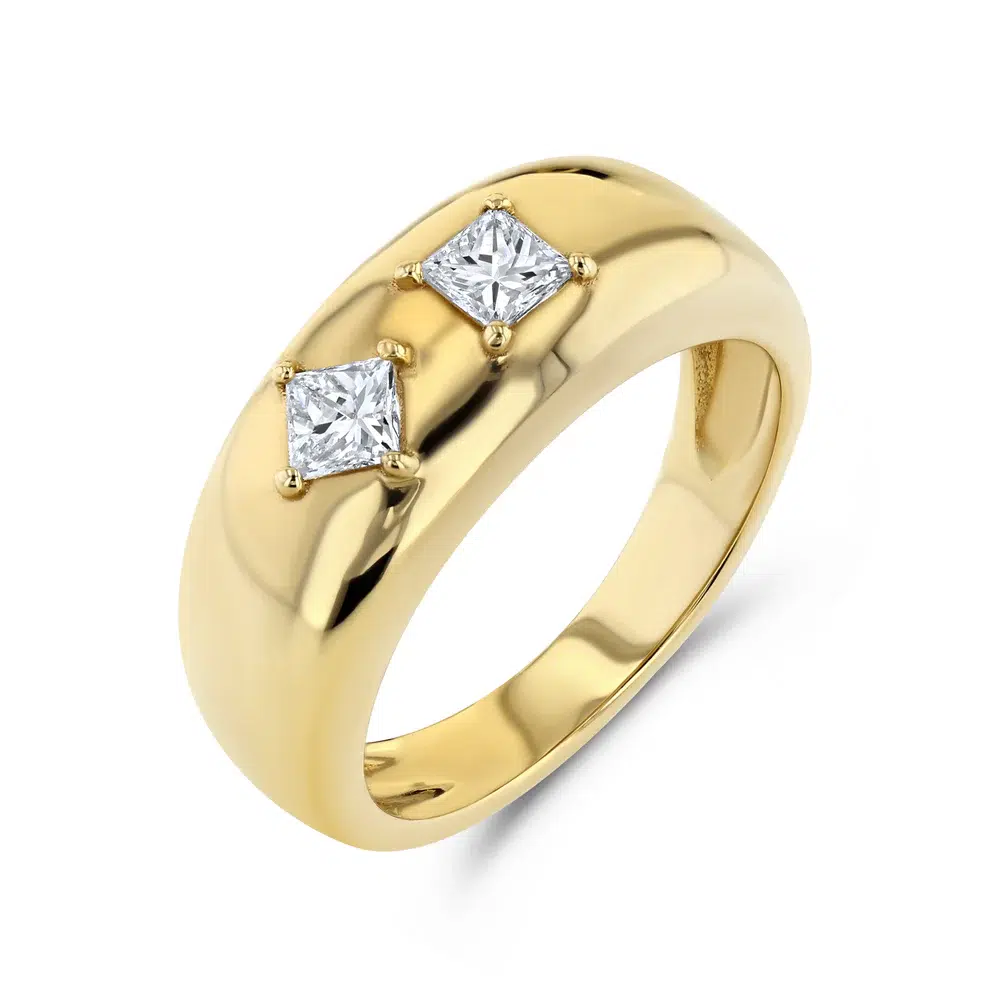 Toi Et Moi chunky engagement ring