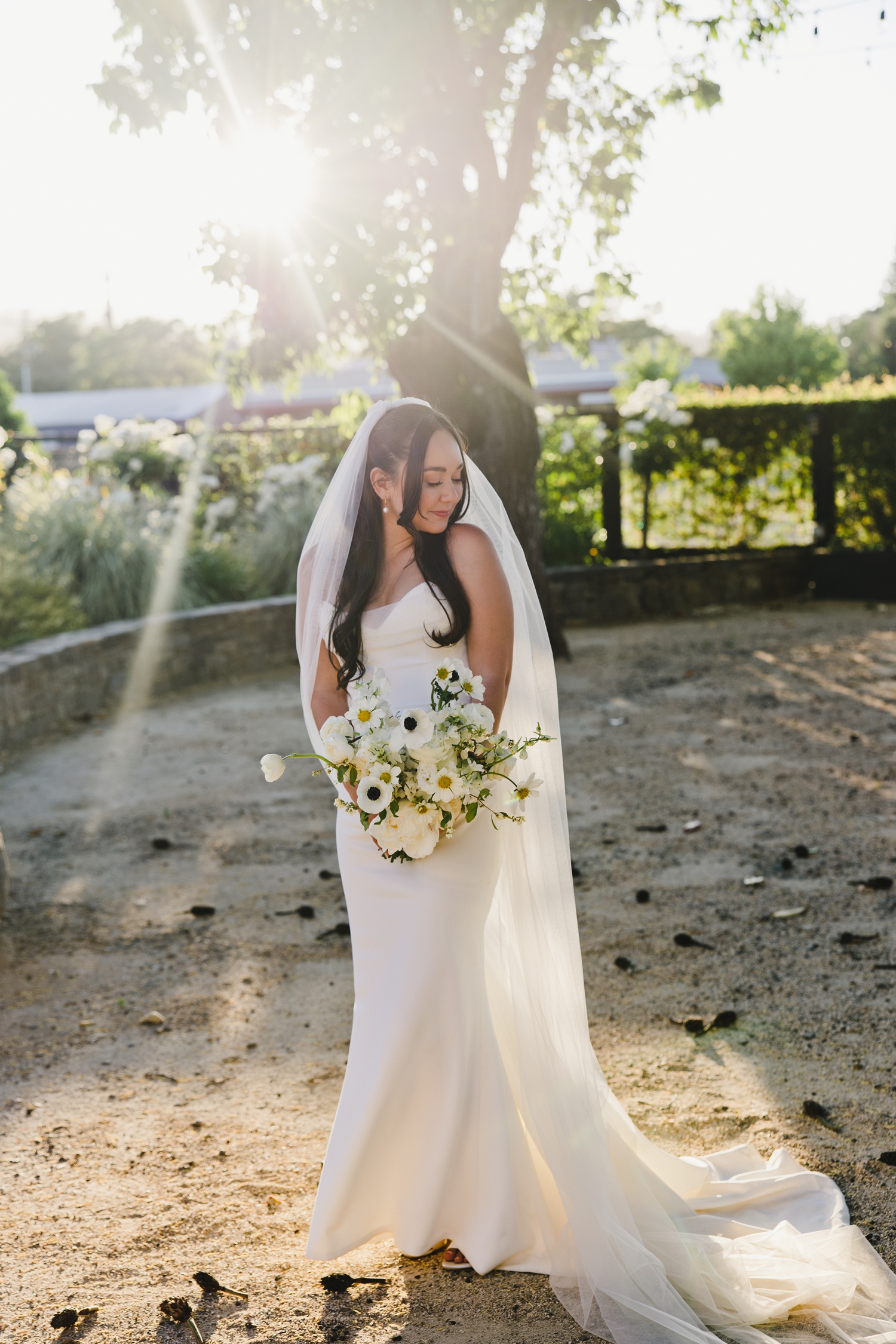 bridal bouquet with anenomes