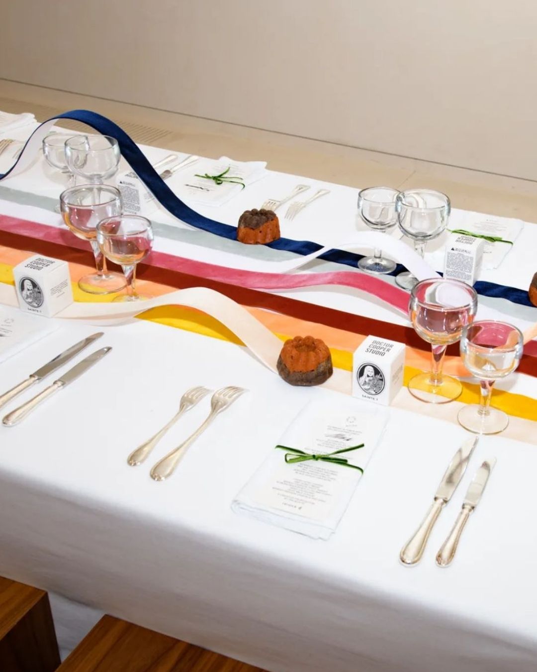 Creative wedding reception table