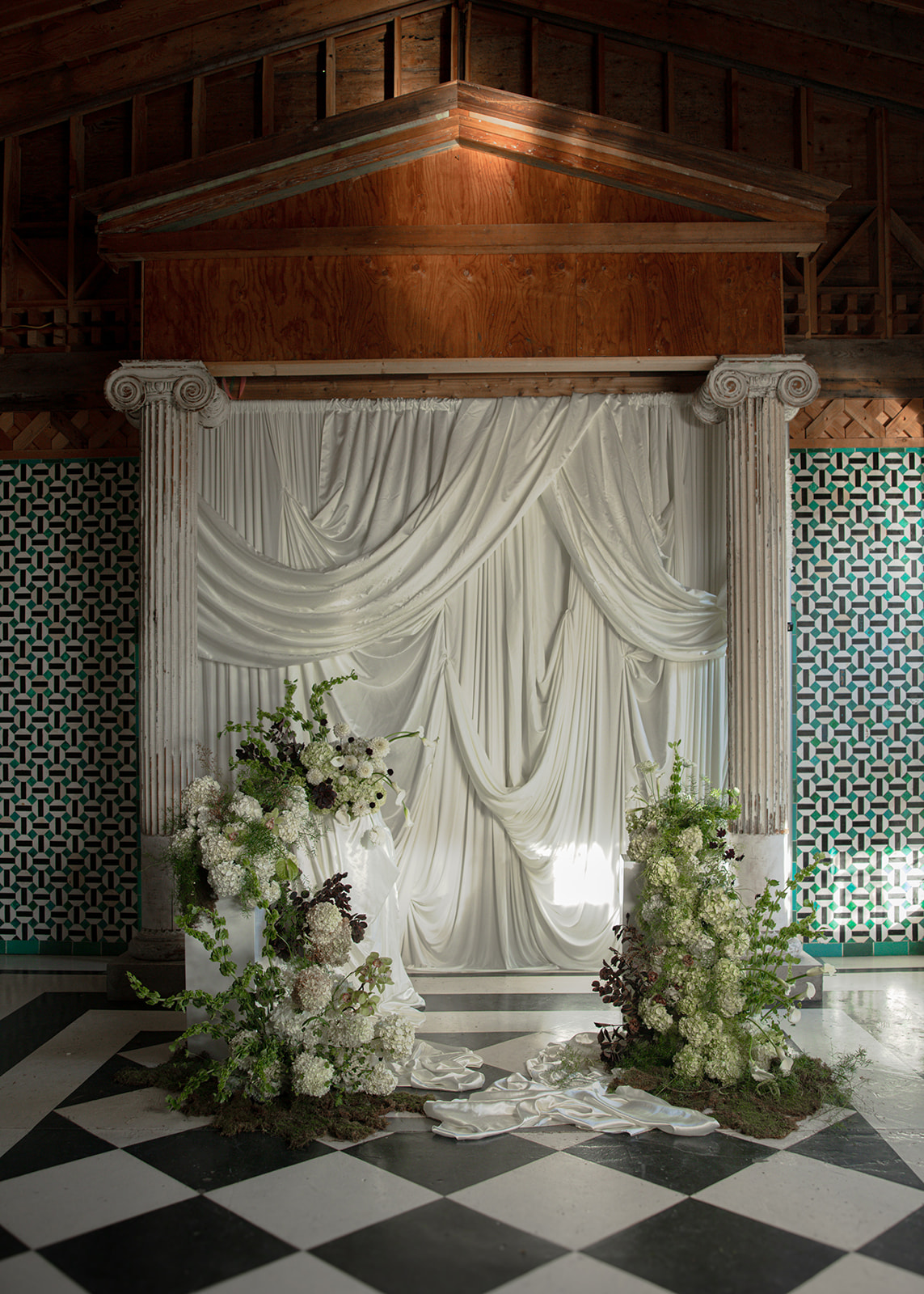 wedding ceremony draping