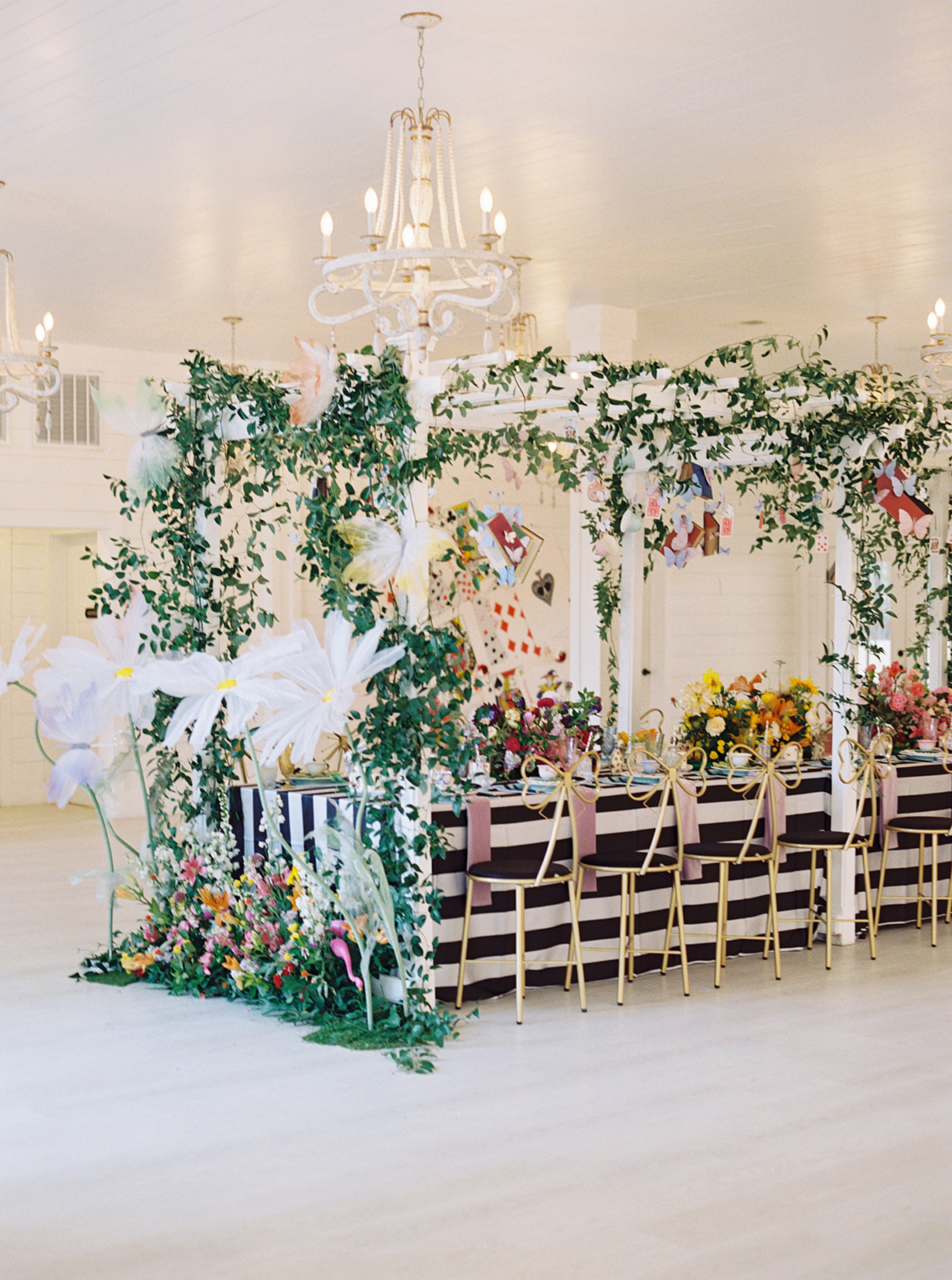 alice in wonderland kids party table