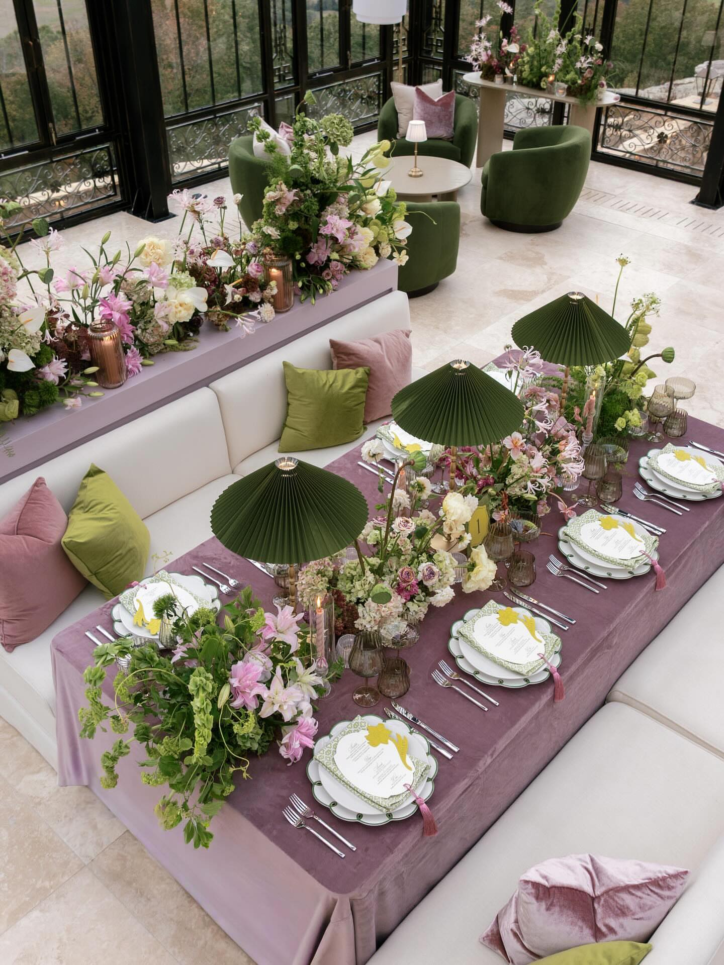 green wedding table