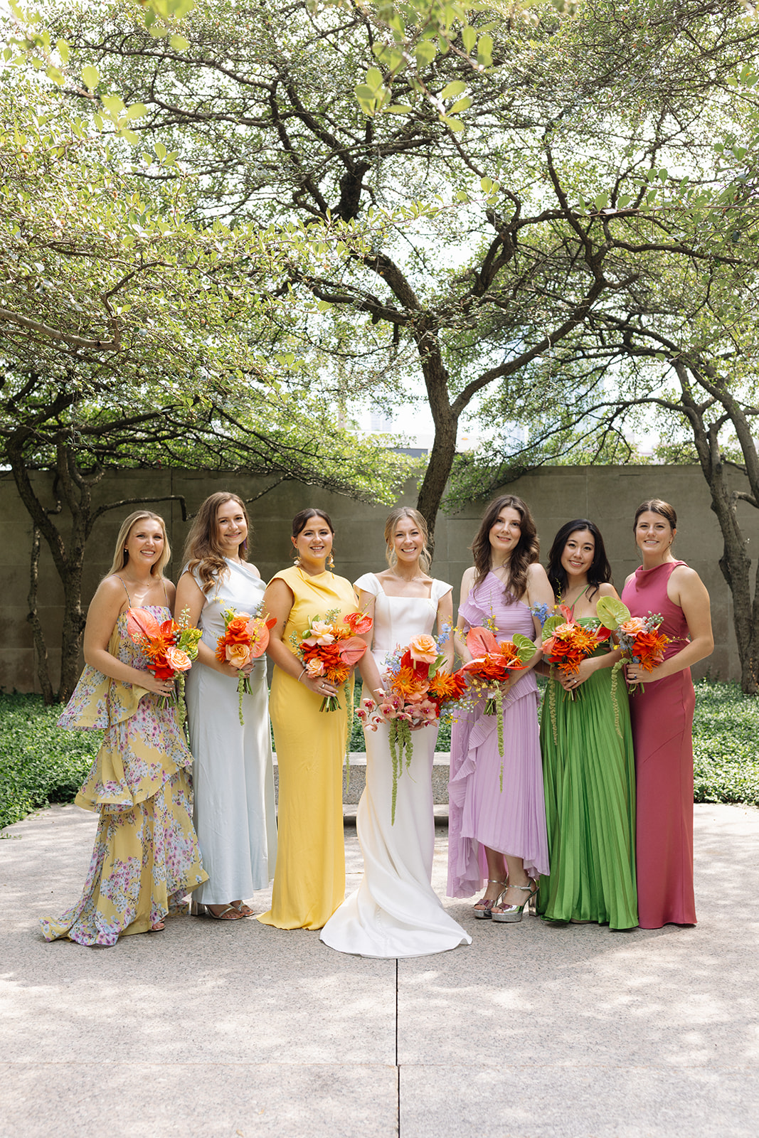 colorful bridesmaids dresses