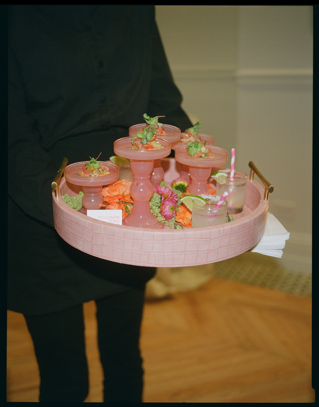 Signature cocktails at a wedding