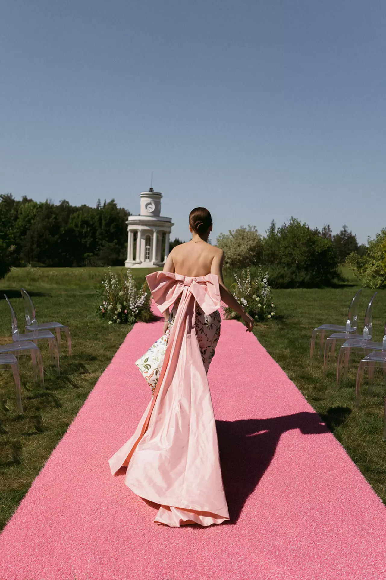 pink wedding dress