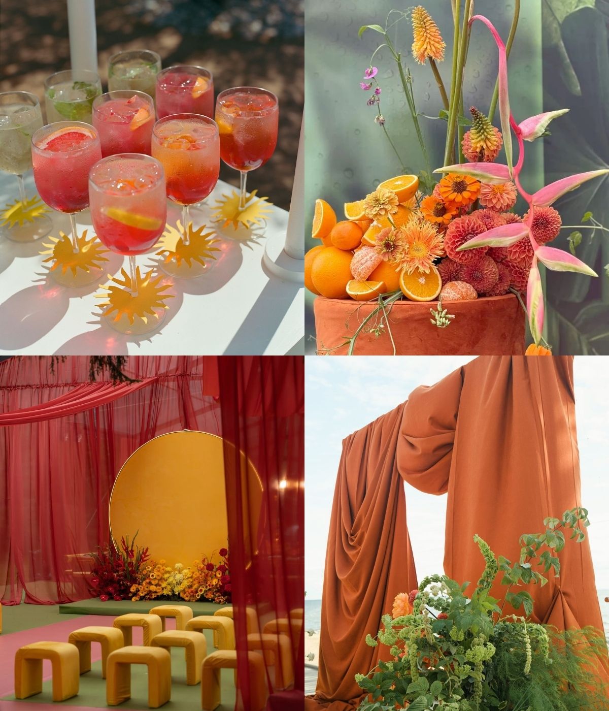sunset wedding colors