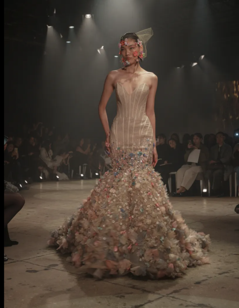 floral bridal gown trend