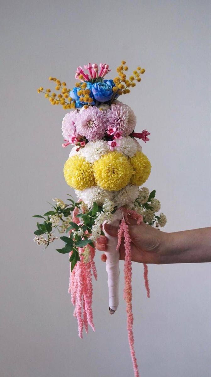 colorful bridal bouquet