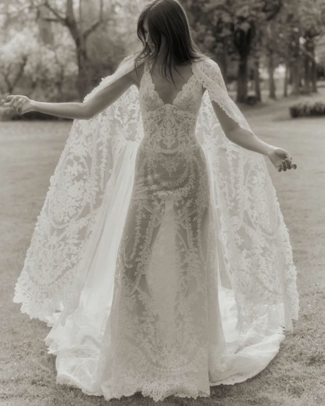 Spring 2027 sheer lace wedding dress 