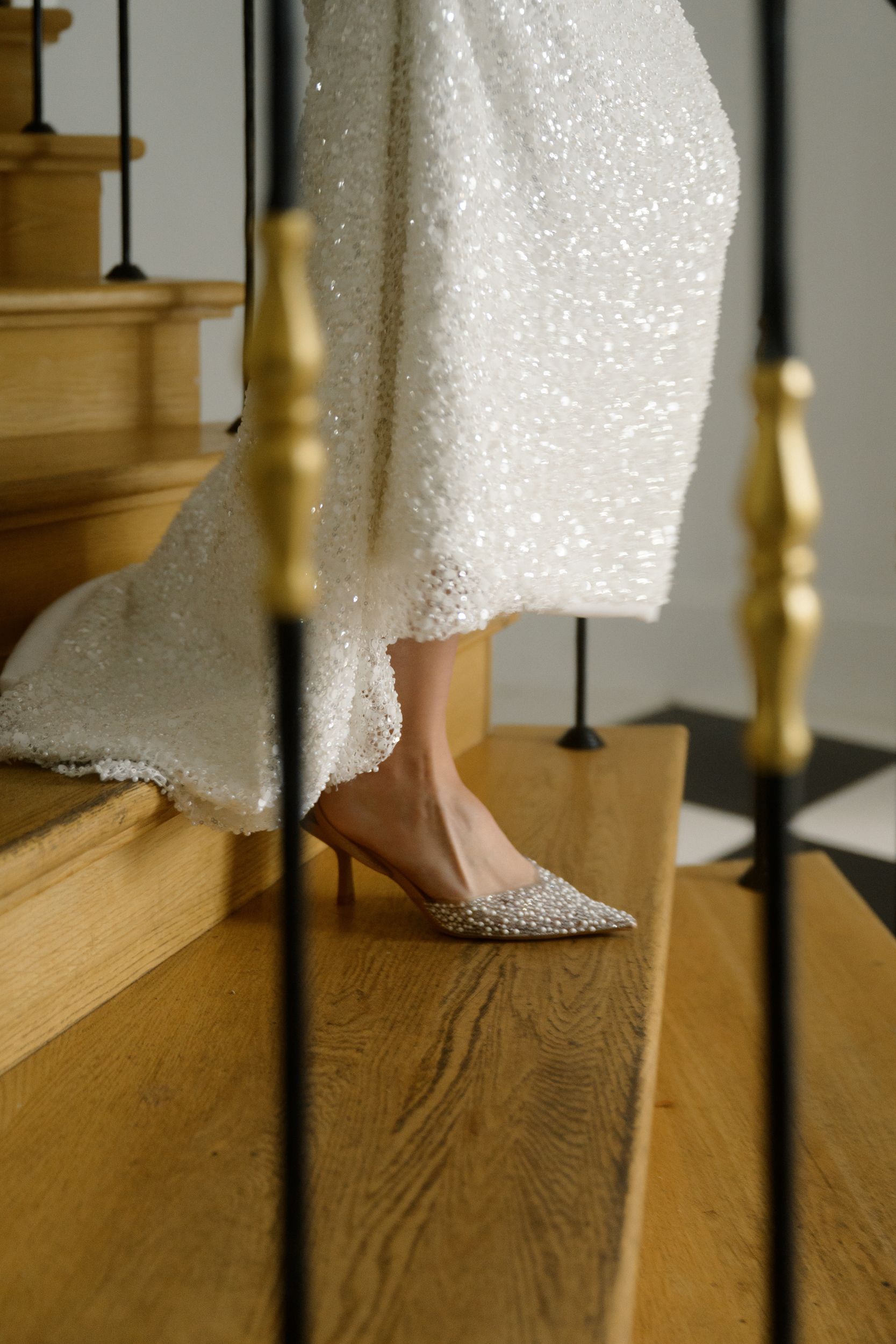 bejeweled bridal shoes