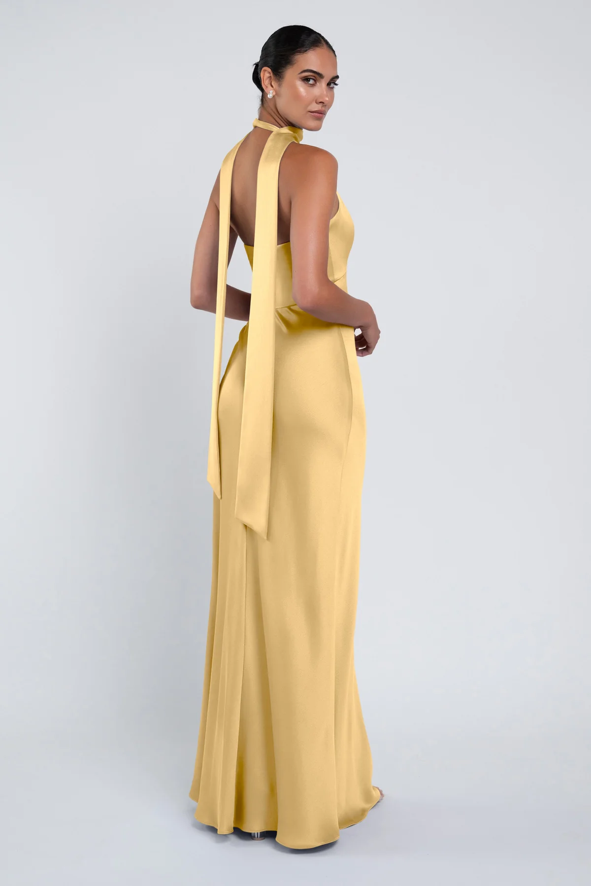 butter yellow bridesmaid dress