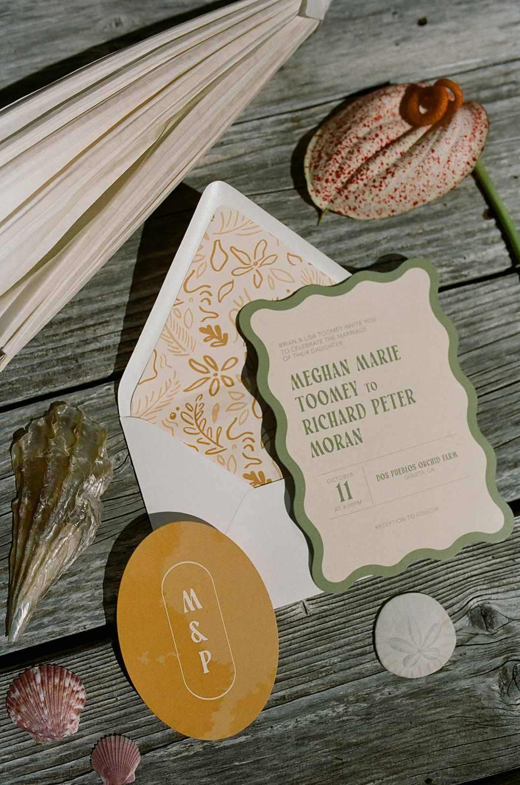 wedding invitations at Santa Barbara wedding