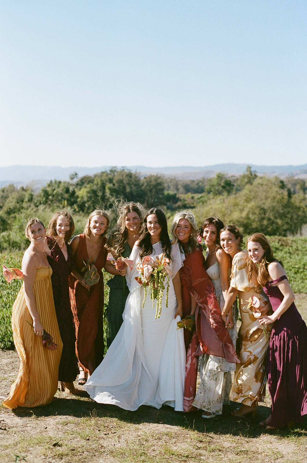 bridesmaids at Santa Barbara wedding