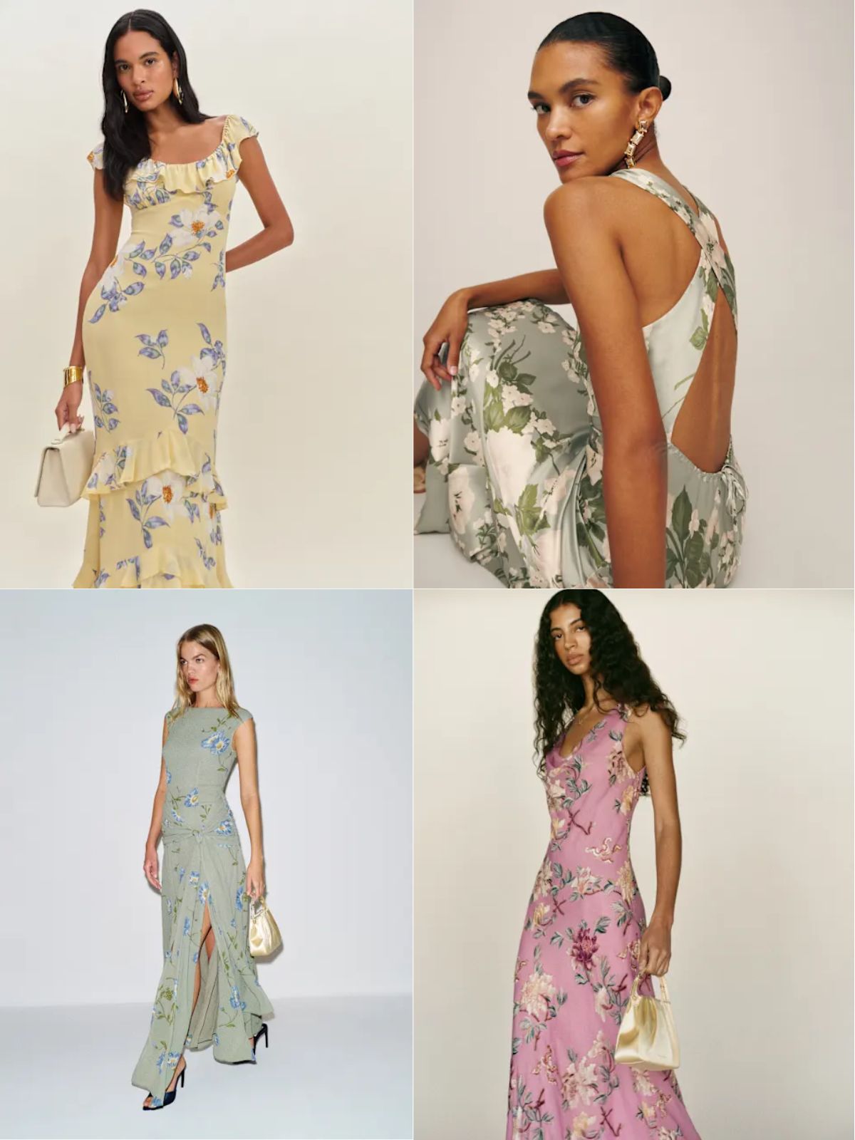 floral print bridesmaids dresses