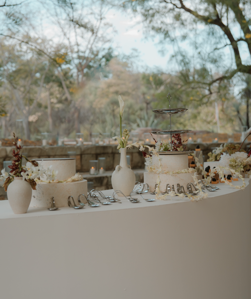 wedding dessert table by Maria Amaria