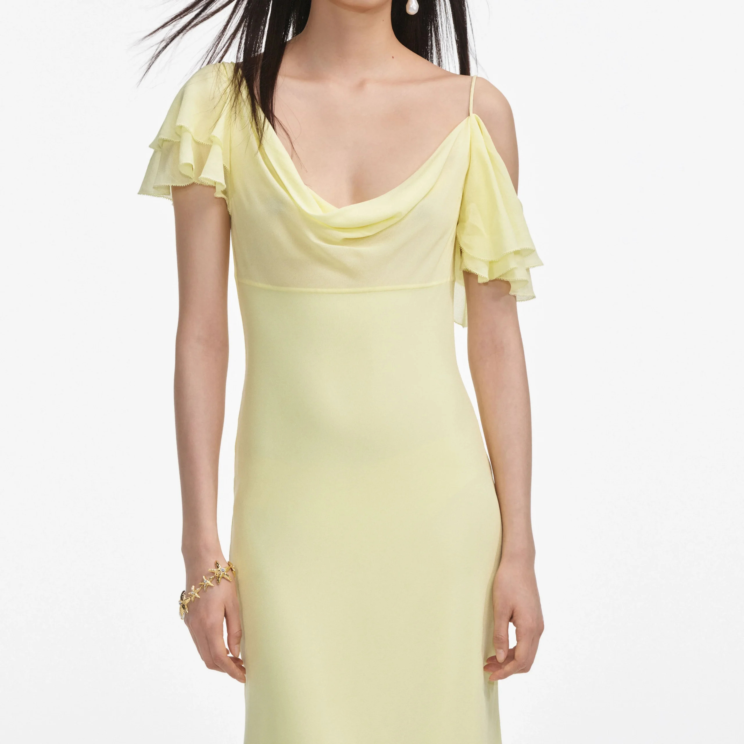 butter yellow bridesmaid dress