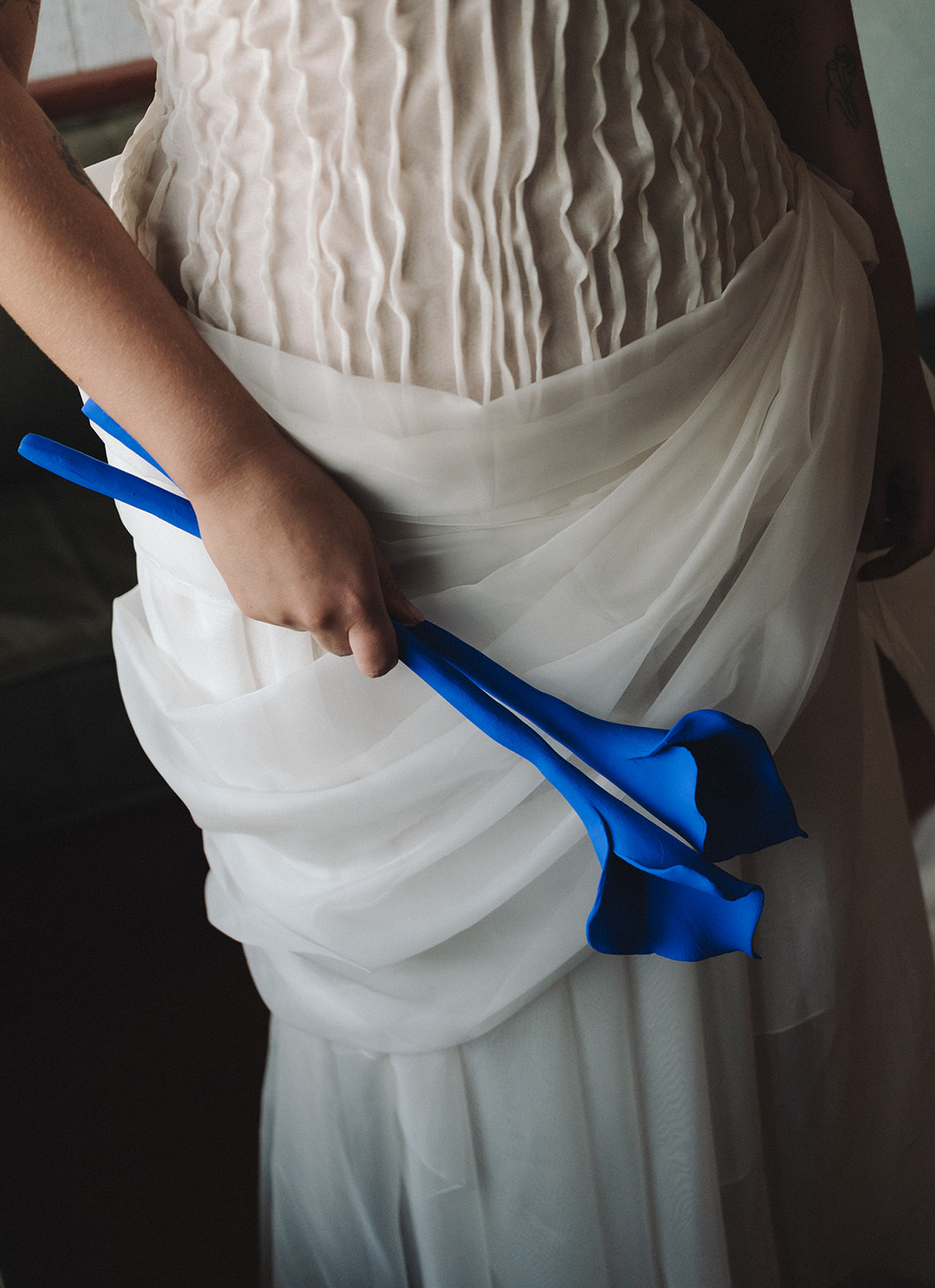 blue wedding bouquet