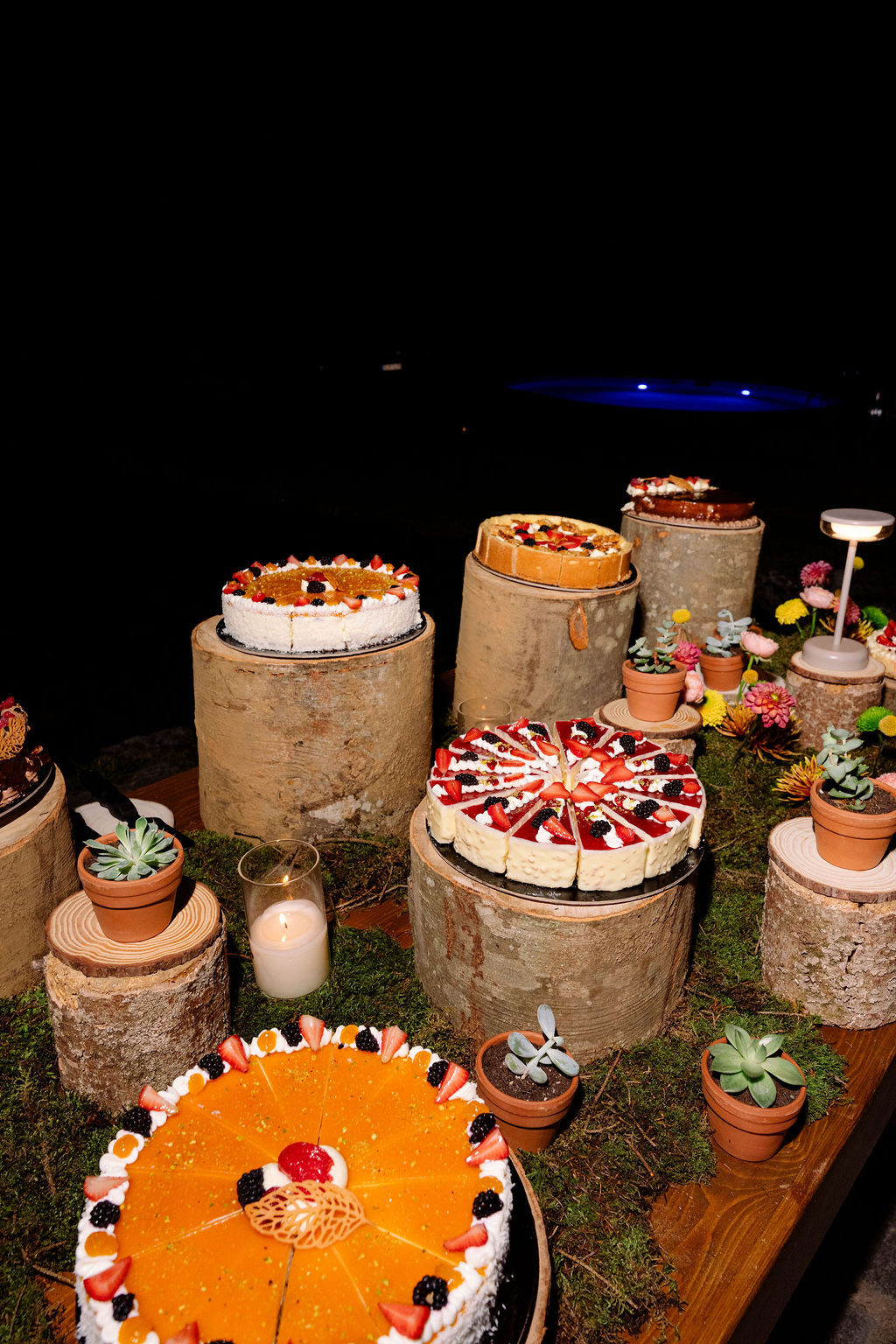 dessert table at a Greek wedding