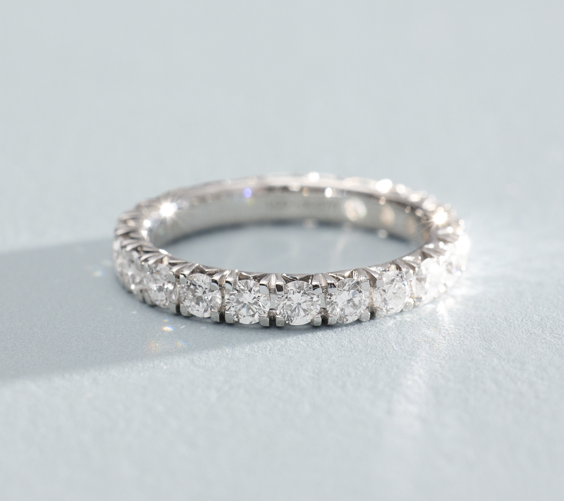 French Pavé Diamond Eternity Ring