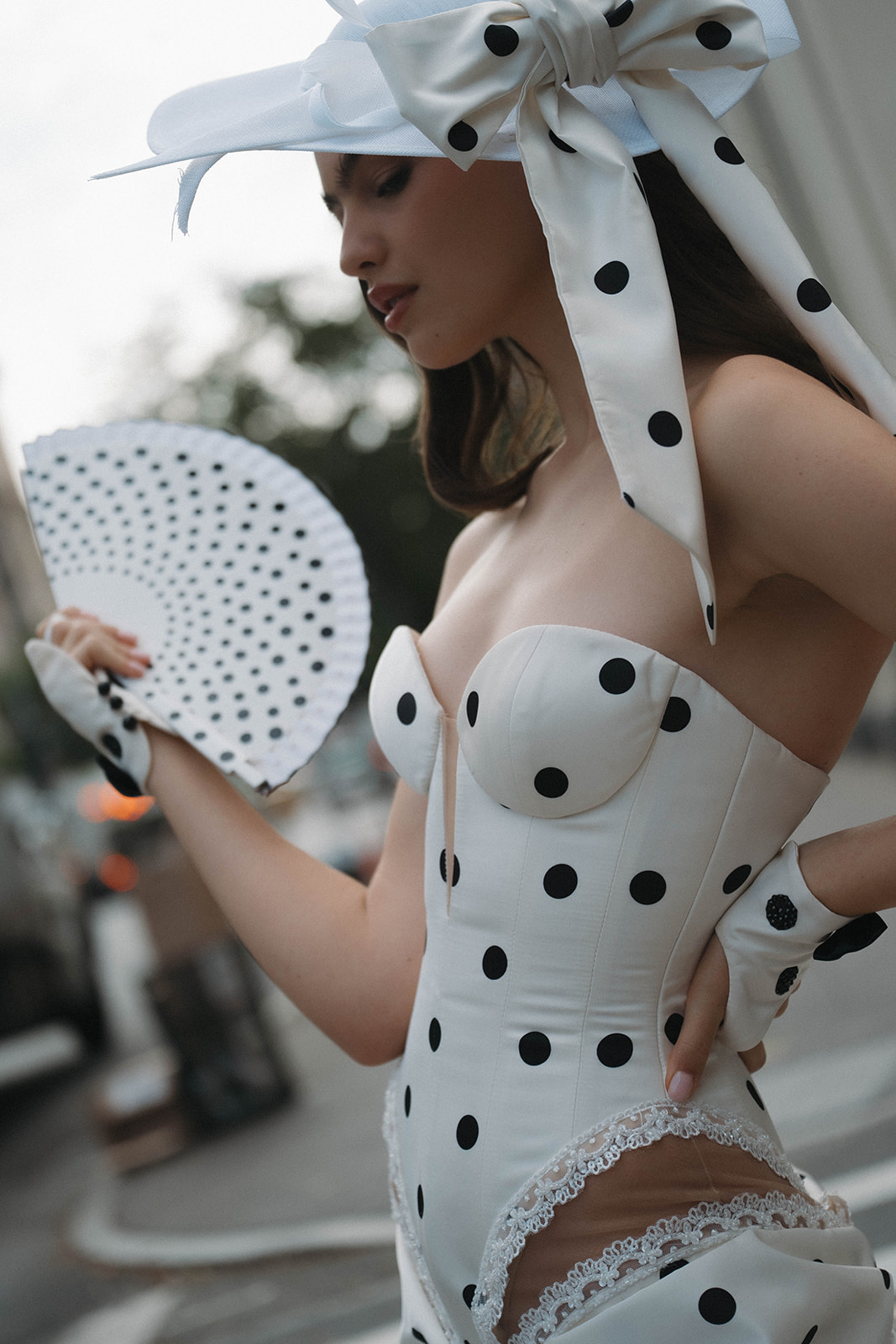 polka dot dress from NYBFW