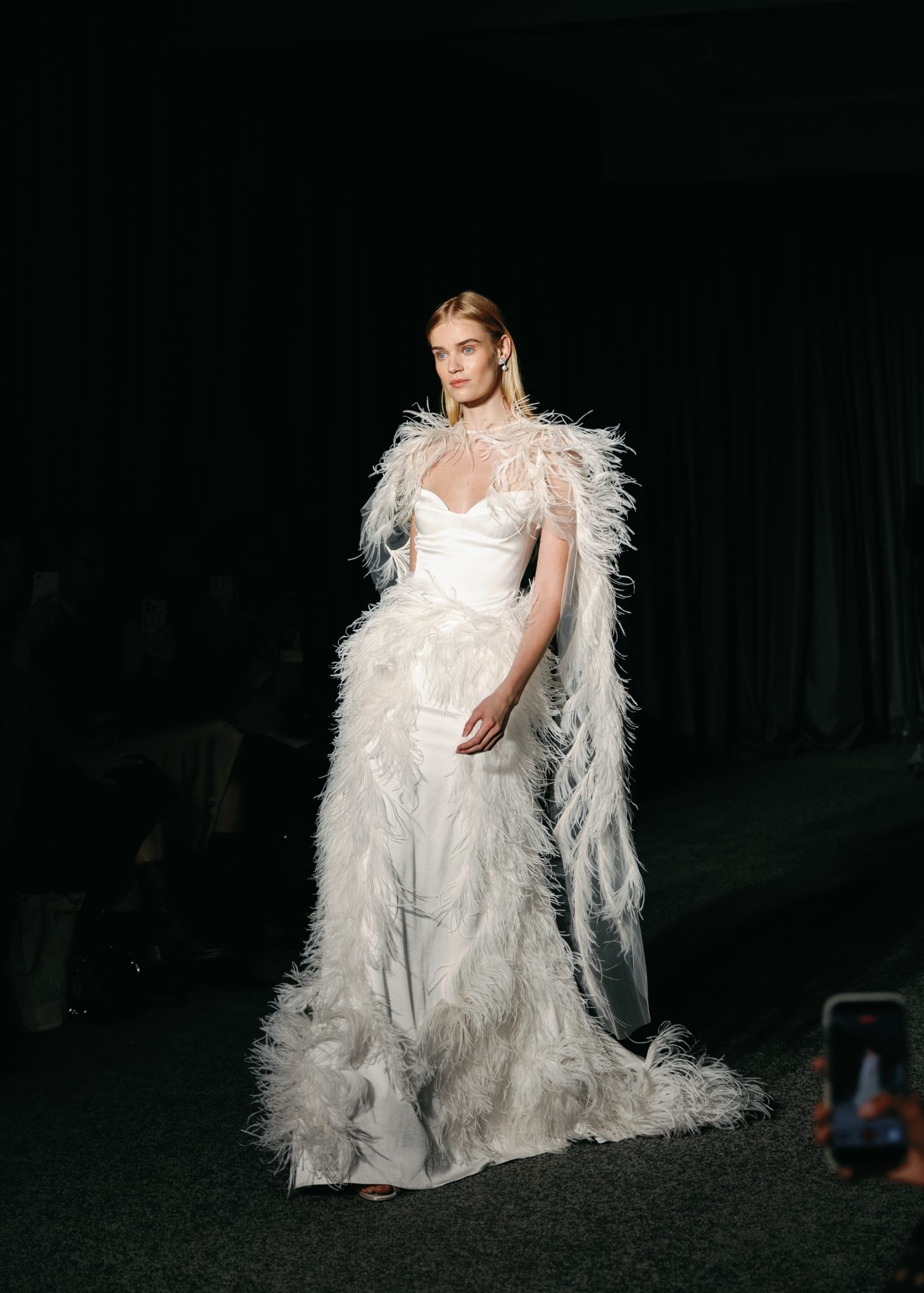 Berta Fall 2027 Élysée collection featuring glamorous couture wedding dresses and dramatic bridal silhouettes